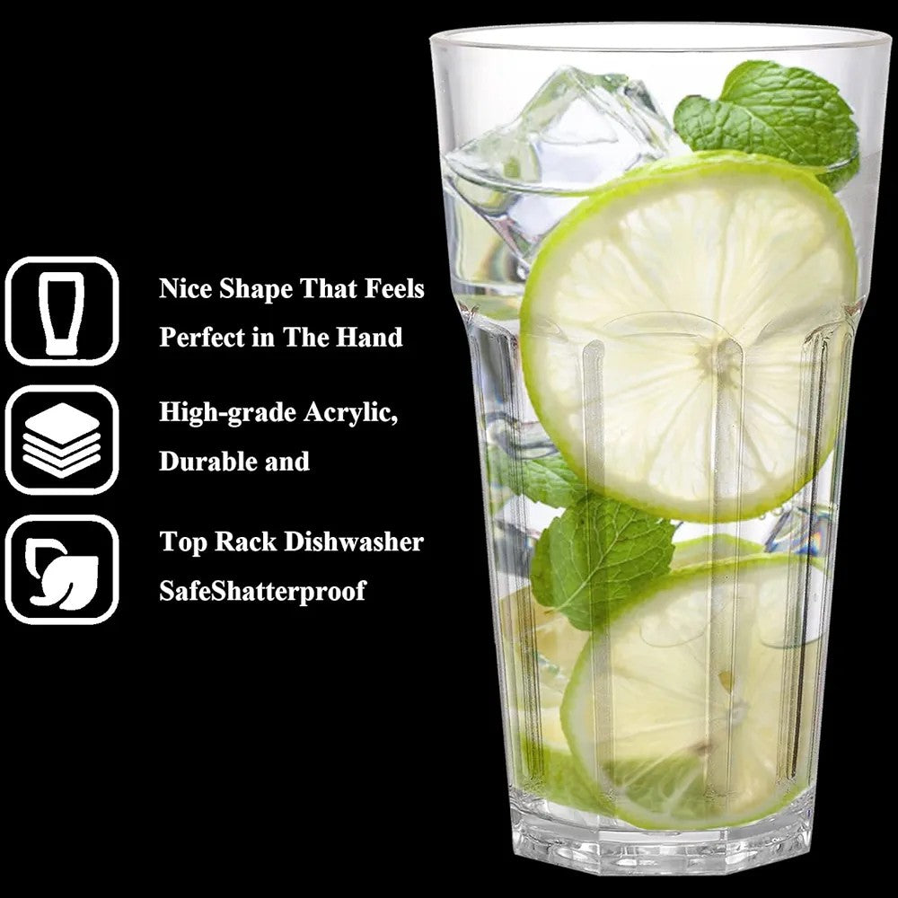 6pcs Unbreakable clear Tumbler Cups