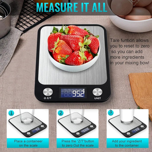Updated Kitchen Scale, Large Weighing Panel
