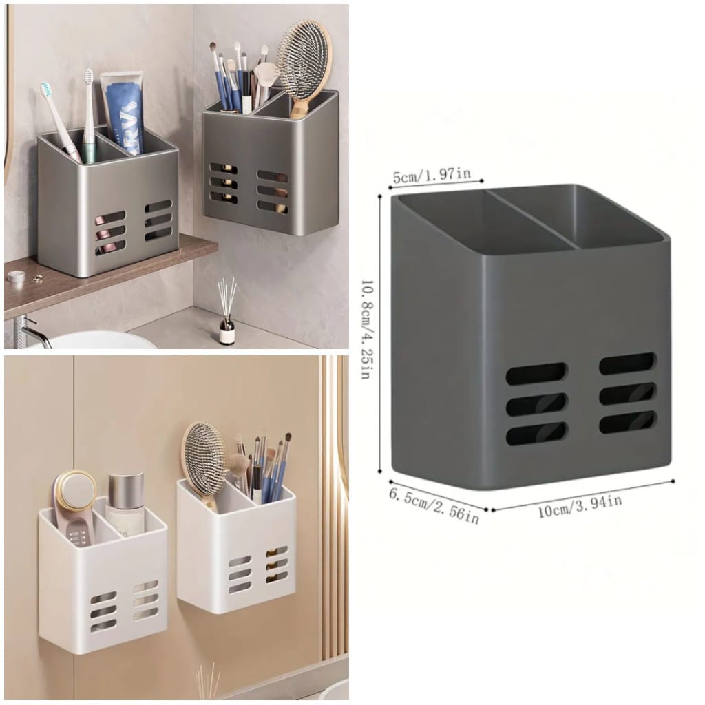 Punch free toothbrush/paste storage box