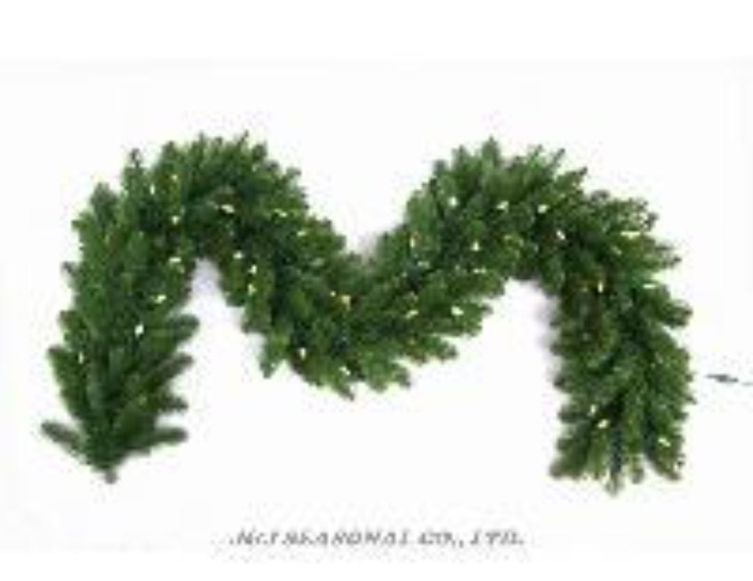 9ft Christmas Green Garland Artificial Pine Wreath 
✅with Lighting