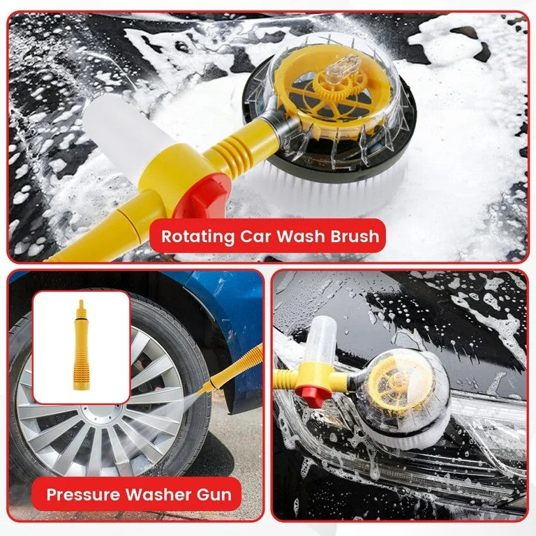 Car Wash Brush, Car Cleaning Kit, 360° Spin Car Wash Mop