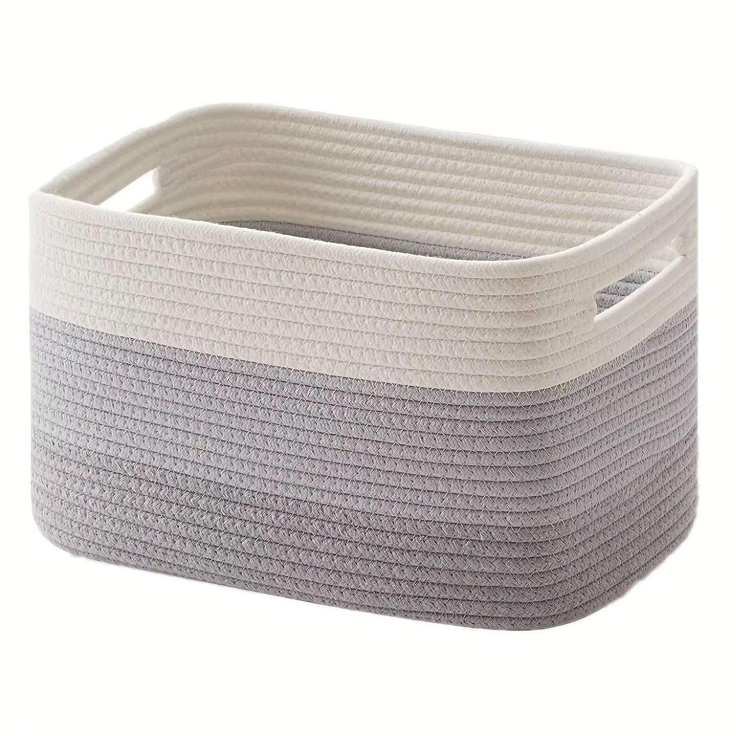 Large capacity cotton rope Non woven basket with handle