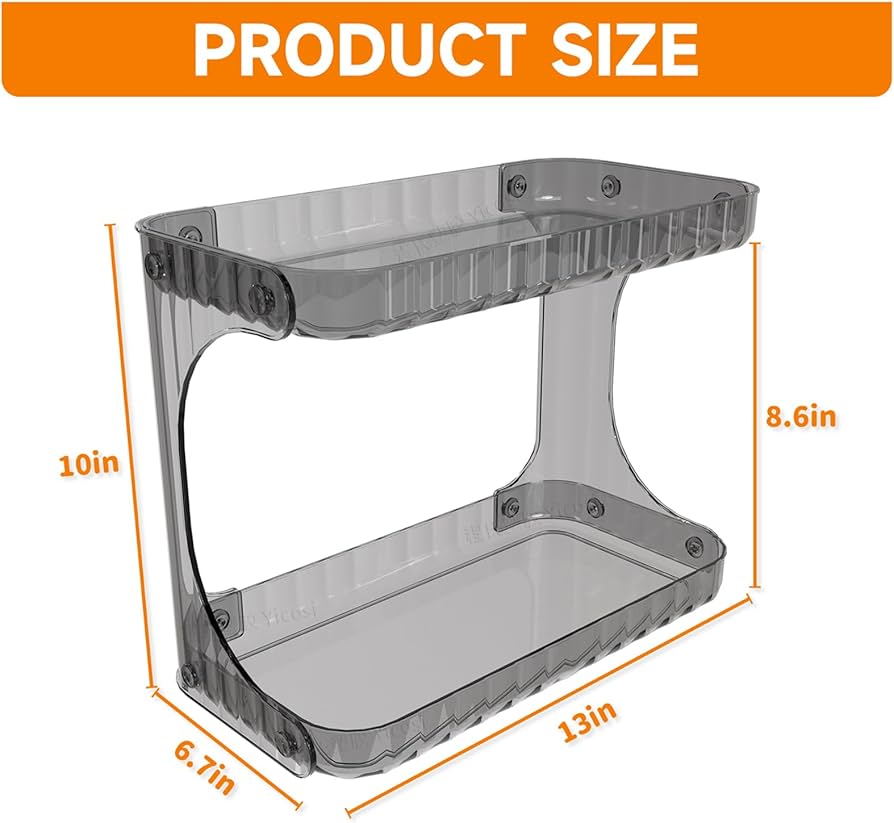 Acrylic  2 Layer multipurpose Cosmetic shelving