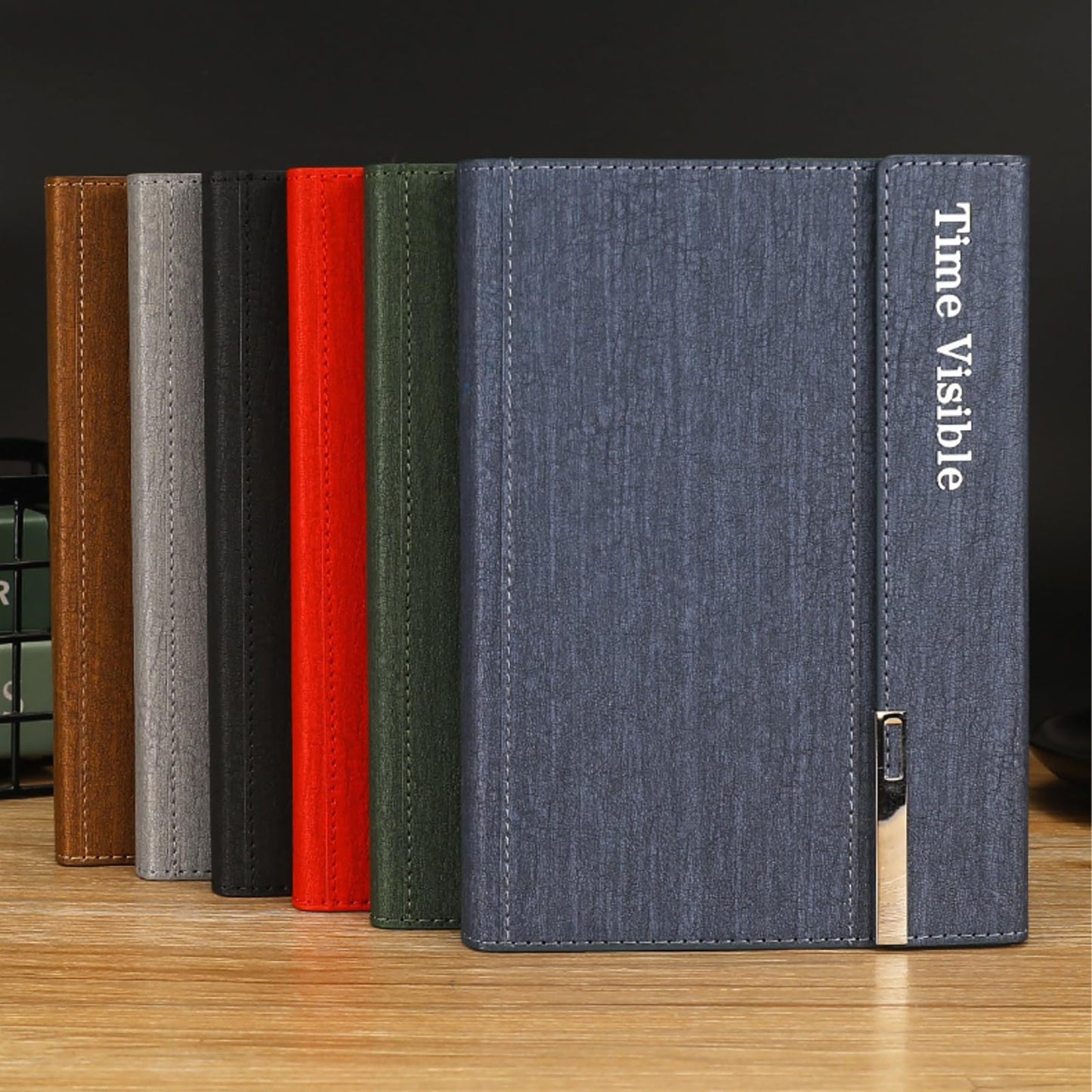 *Business Tri-Folding Minute Book Hard Shell Magnetic Notebook -B5