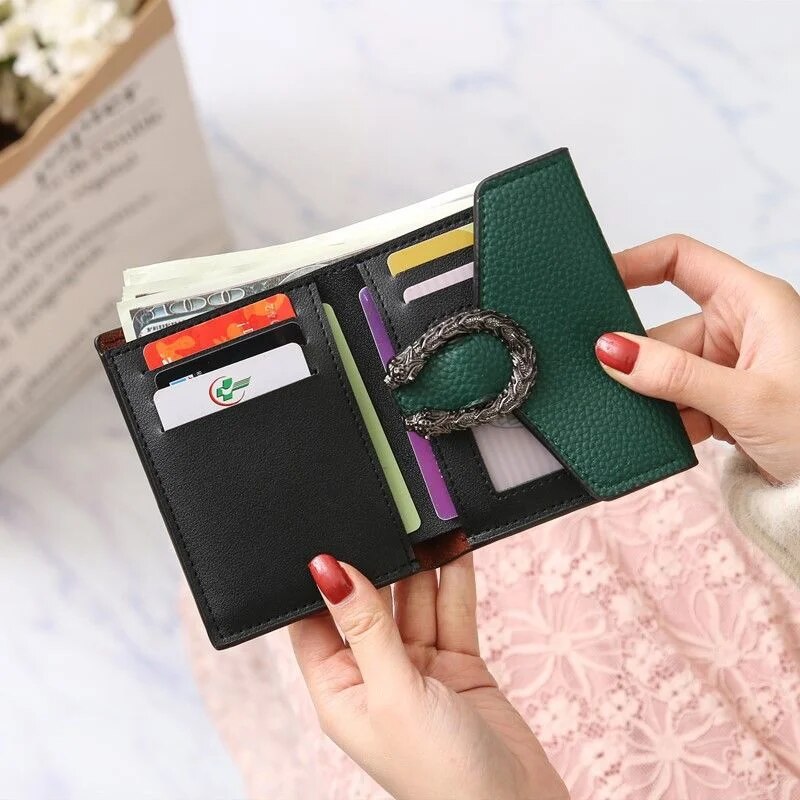 ladies short foldable wallet