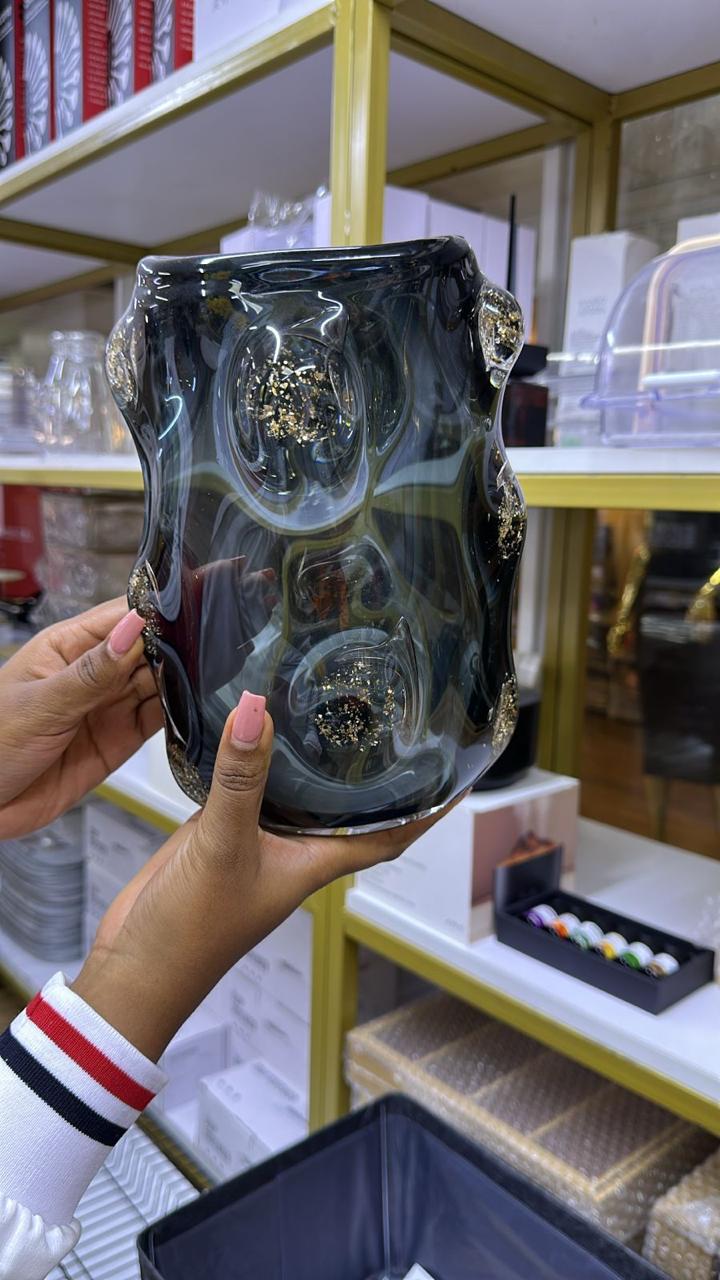 Flolenco luxury home decor glass vase