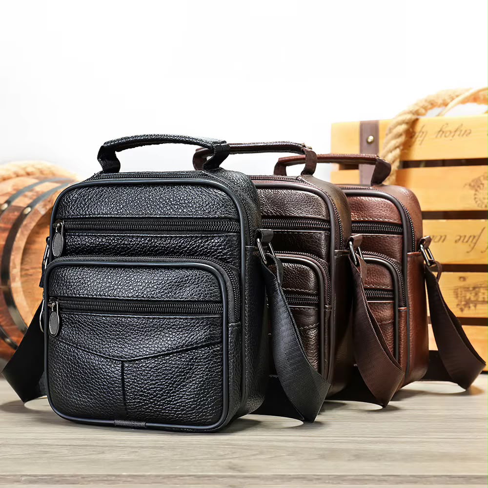 Premium Unisex Leather Crossbody Bag