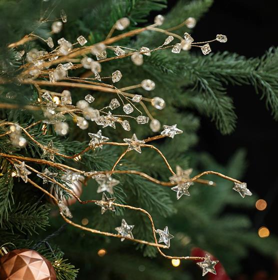 Christmas Decorations Crystal Bud Branches
