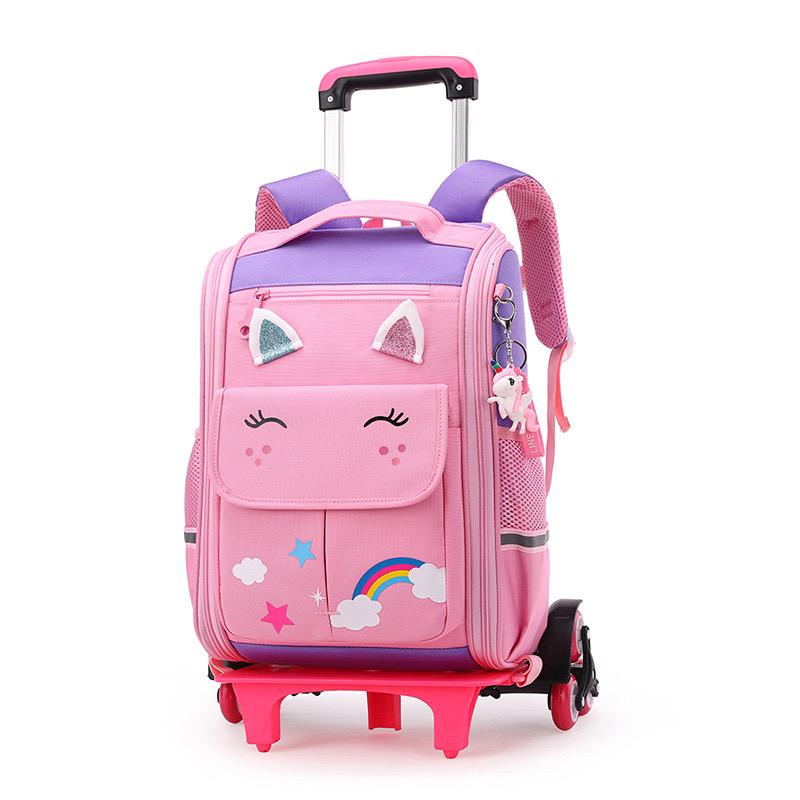 School Bag Student High Capacity Rolling Backpack