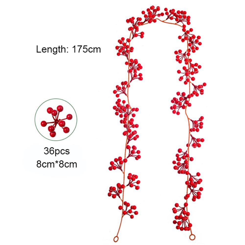 Artificial Red Berry Plants Christmas Garland

with no lights