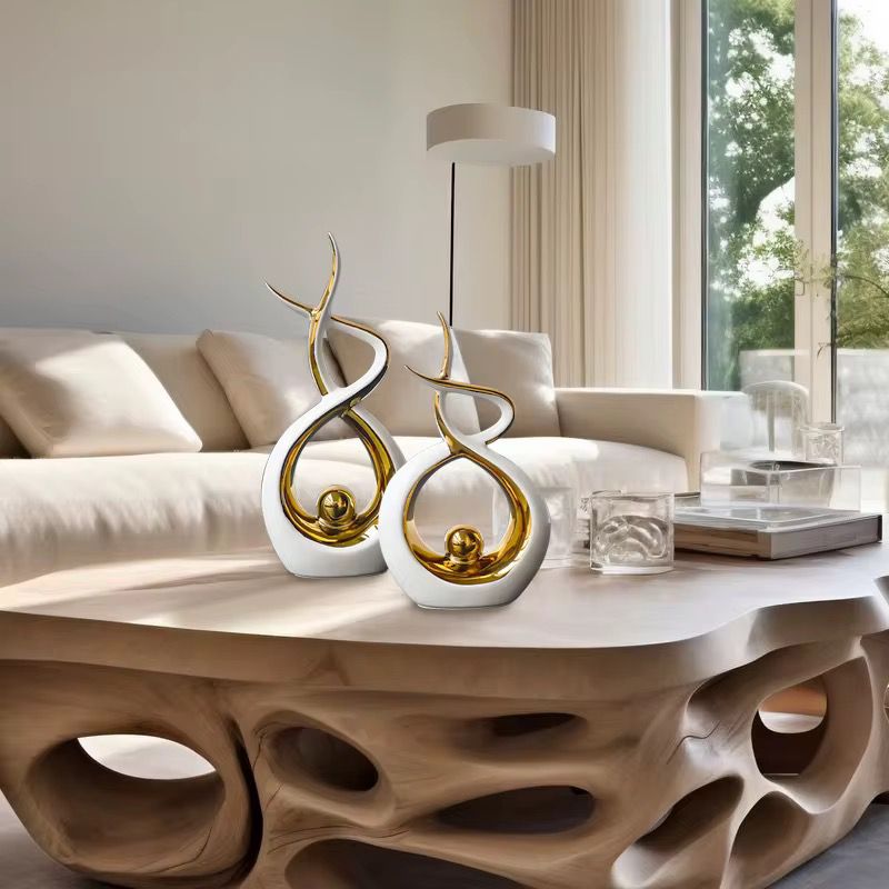 Home decor modern ornaments abstract art ceramic statue table decoration sculptures for living room /office
