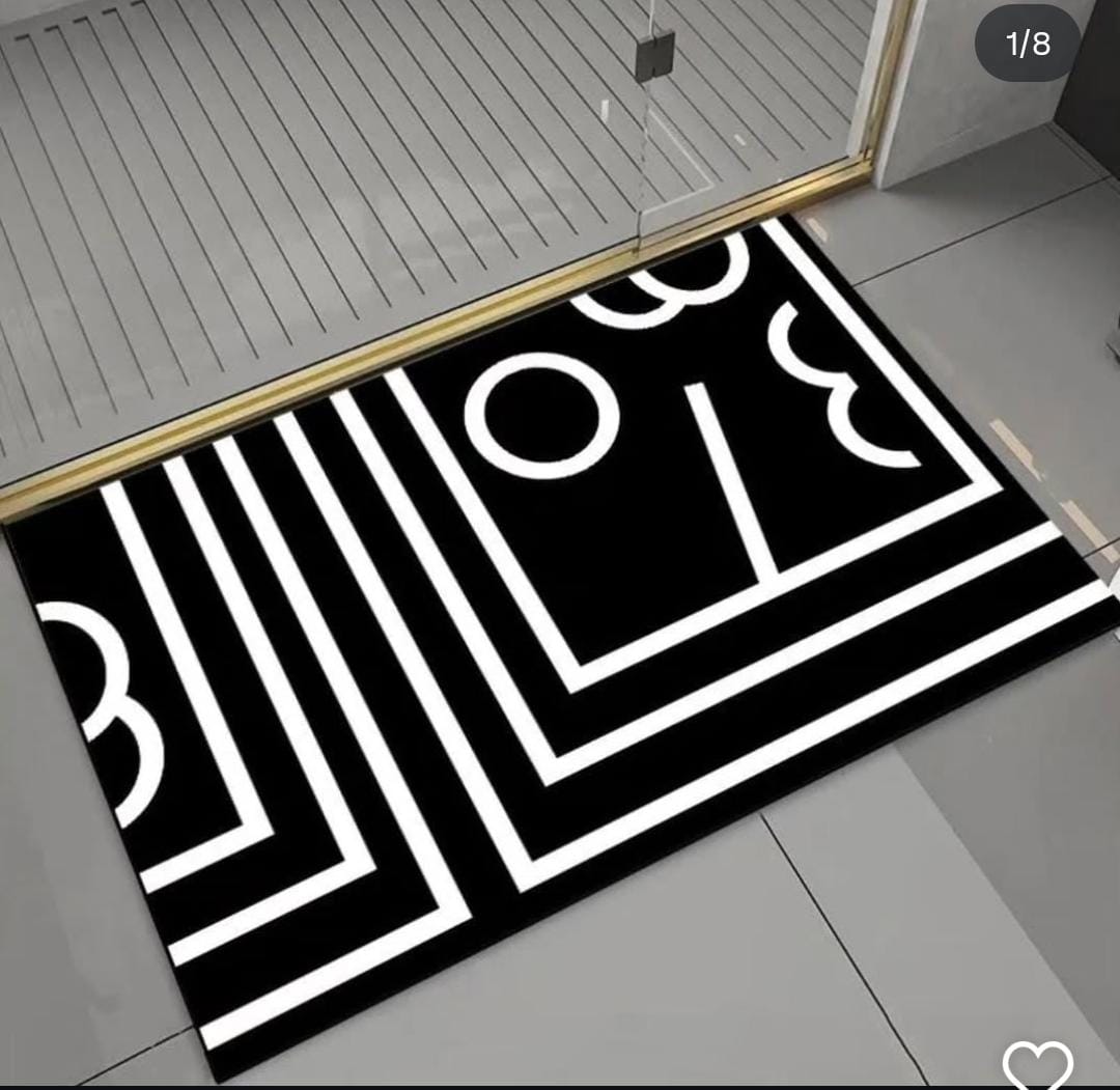 Geometric pattern door/bath mat