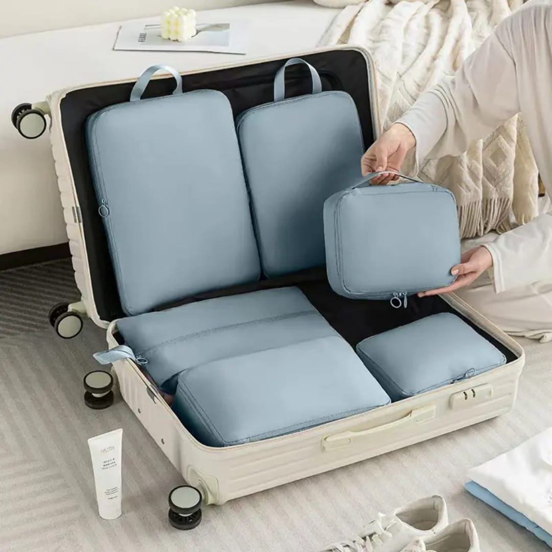 6pcs set compressible Luggage travel bags