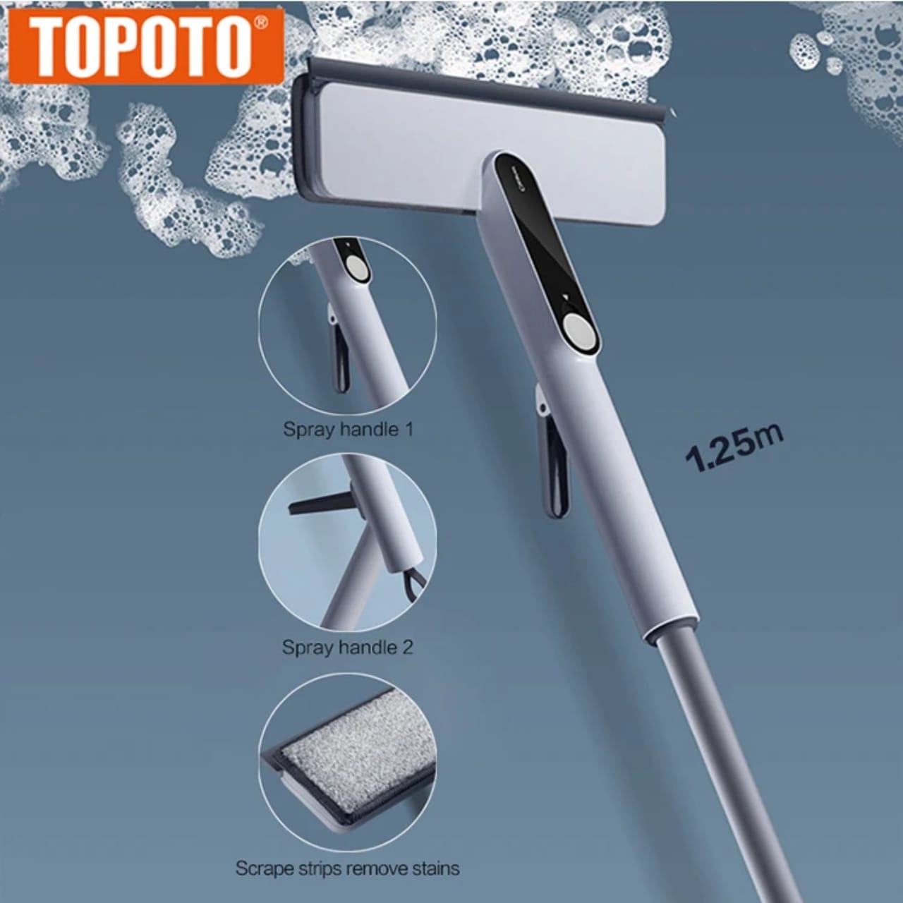 3 in 1 long handle Window cleaner
