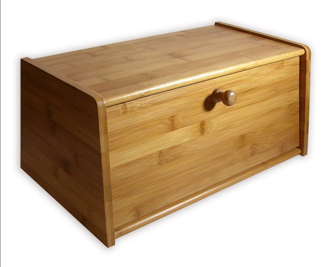 WOODEN BREAD bin bamboo//spices storage
