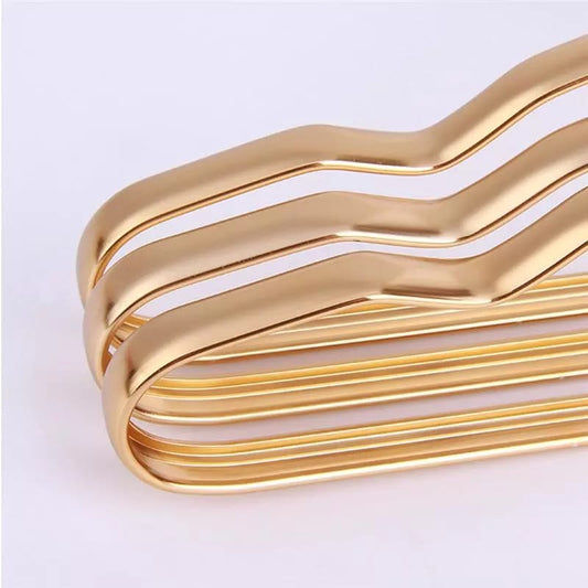 Aluminum Alloy Clothing Hanger 5pcs Golden Durable Domestic Coat Adult Children Hanging Supplies Organizer