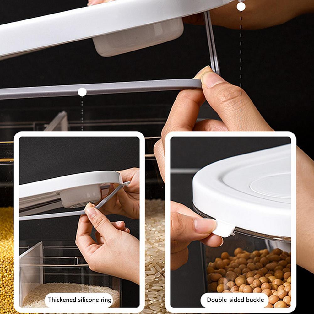 Acrylic Partitioned Rice/Cereal Dispenser