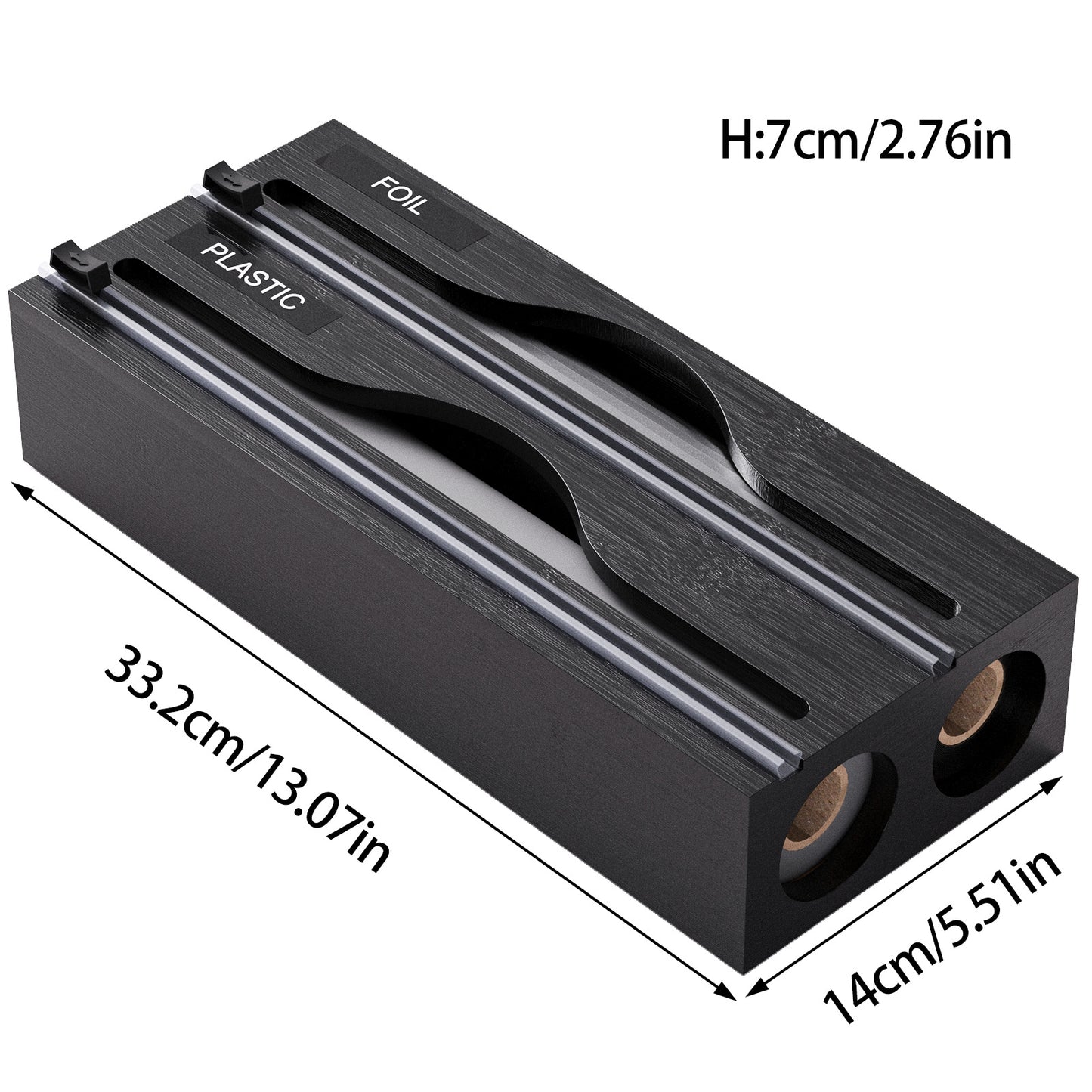 2in1 Bamboo wrap dispenser with cutter