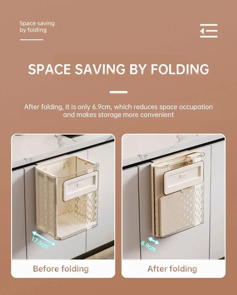 10L Wall-mounted Folding Rubbish Bin