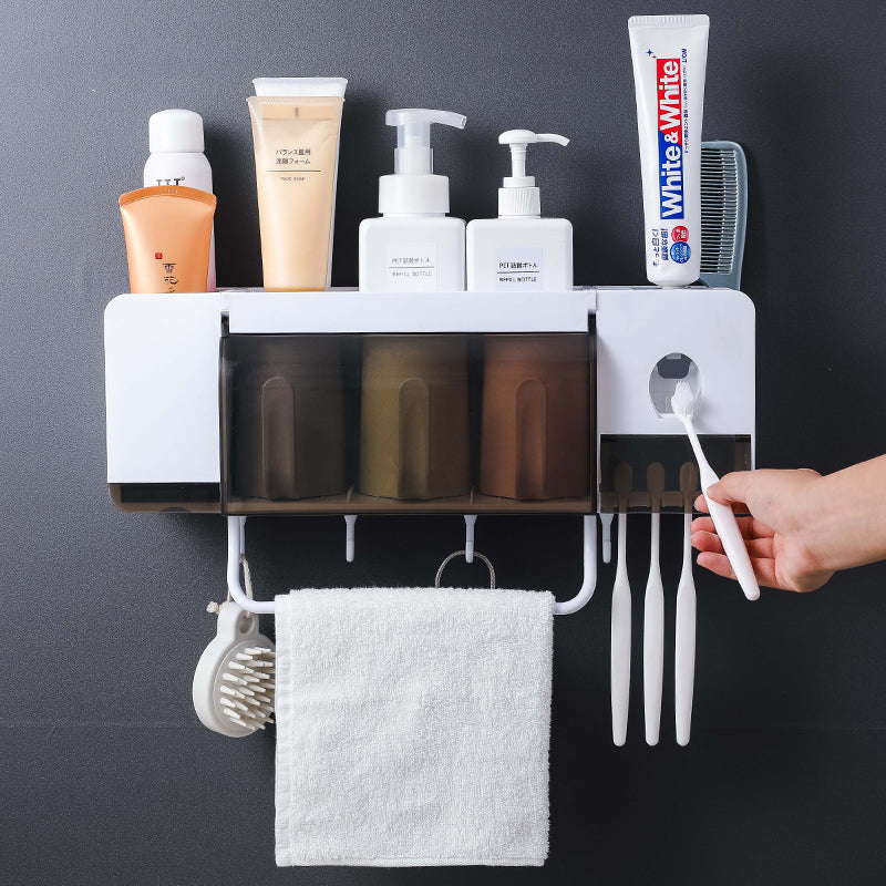 Multifunctional bathroom organizer