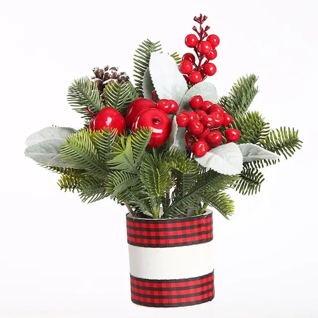 1Pcs Tabletop Exquisite Mini Christmas Tree Stump