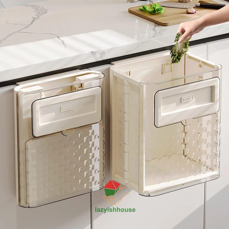 10L Wall-mounted Folding Rubbish Bin