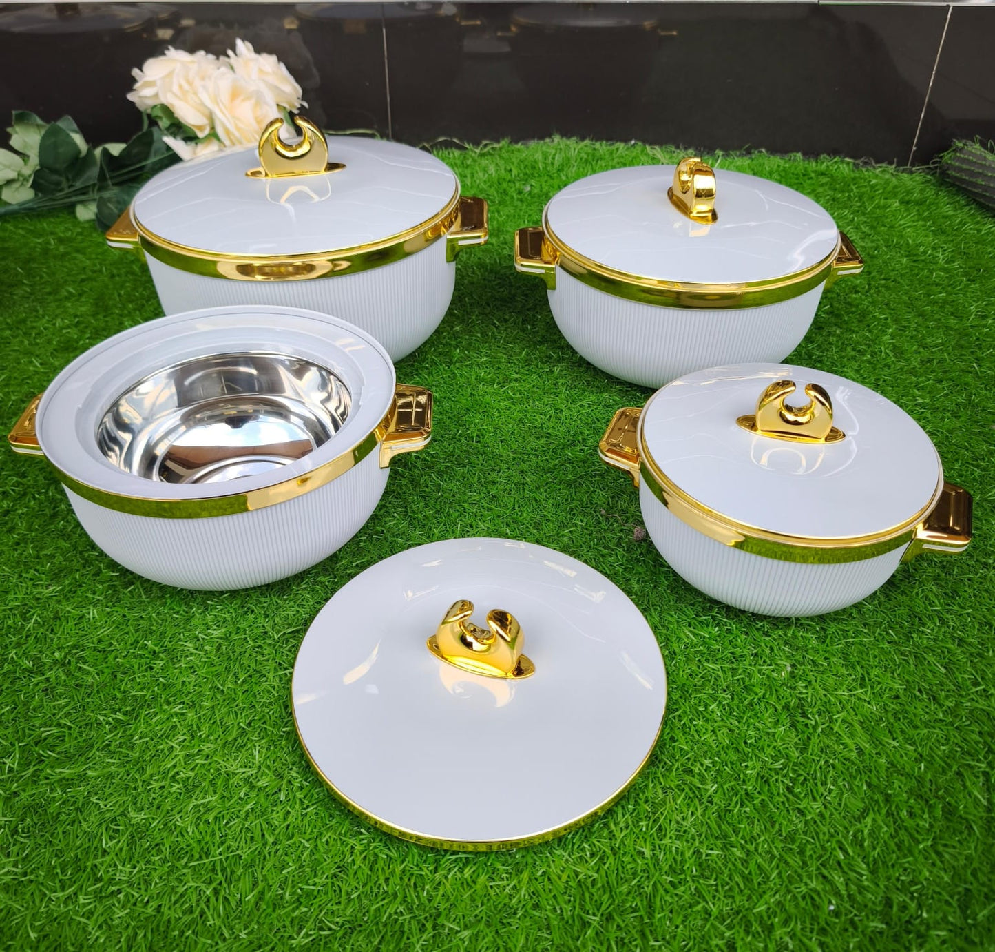 4pcs Luxurious Insulated Hotpot