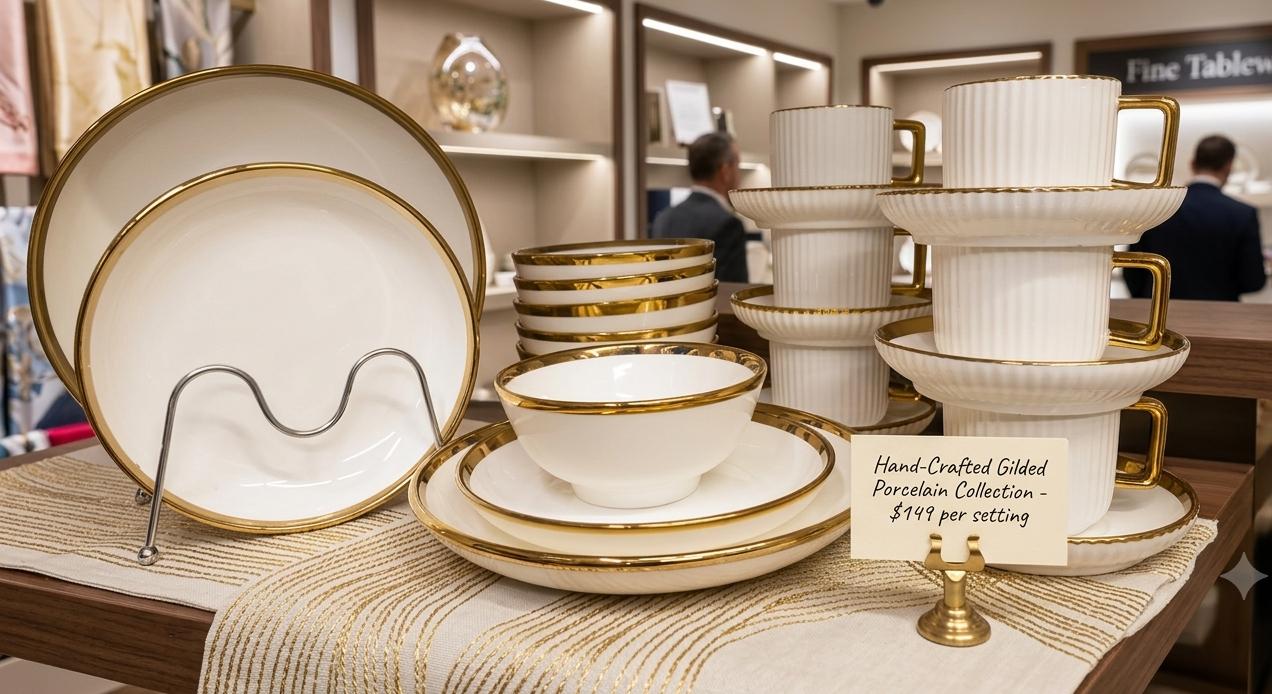 30pcs Elegant Ceramic Dinner set with silver rim