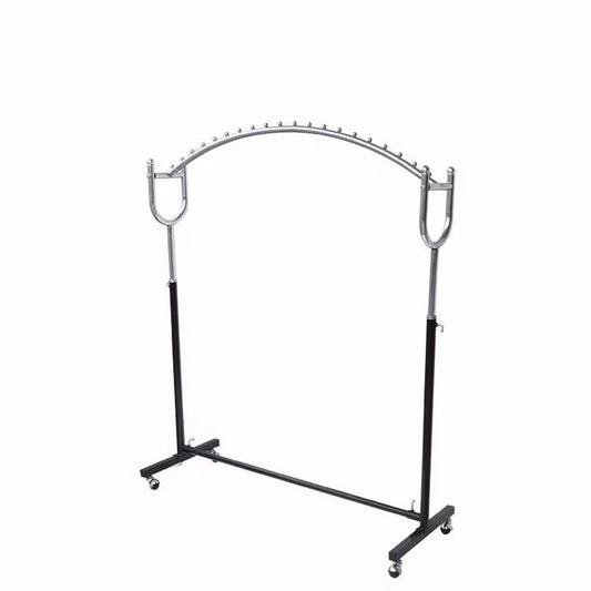 Premium arched clothing rack with 360° wheels for easy movement.