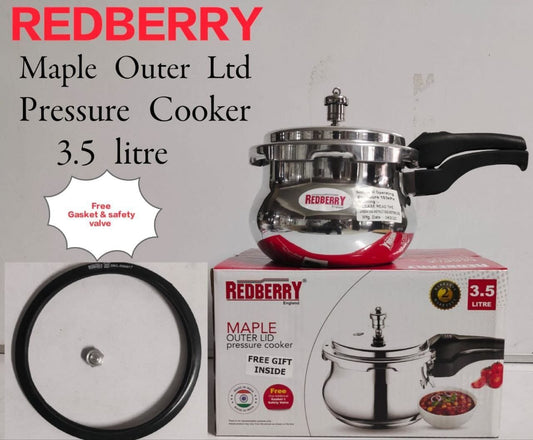 REDBERRY PREMIUM RANGE 
ALUMINIUM MAPLE PRESSURE COOKER