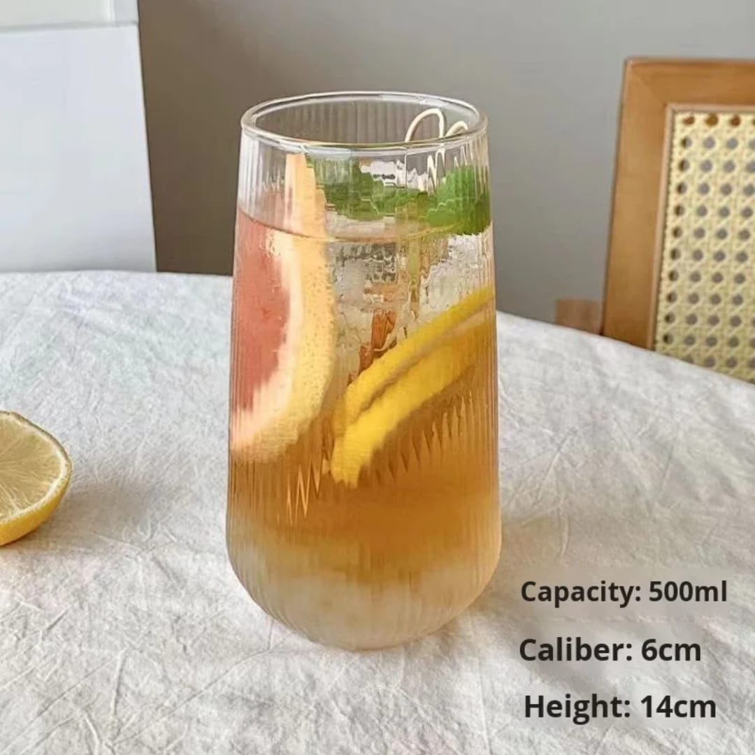 💚 Ribbed Highball Glass(500ml