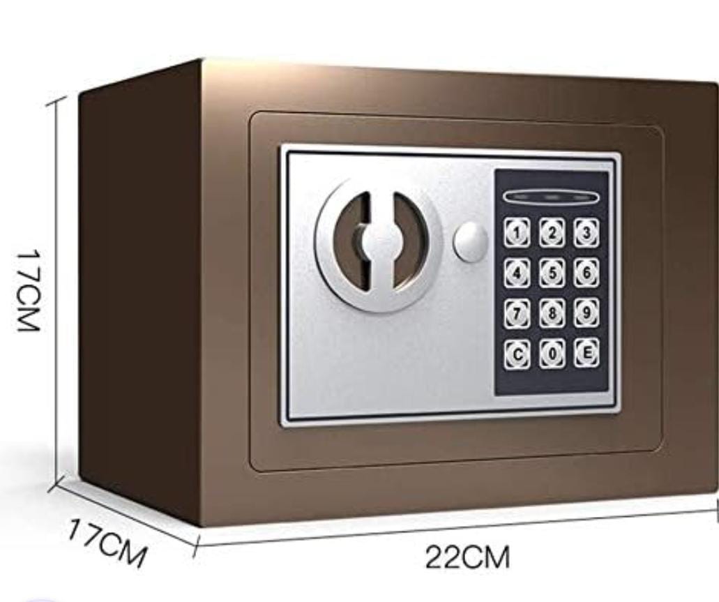 Electronic Storage Boxes with Combination Lock and Spare Keys, Digital Home Security Safe Box for Home Important Documents Valuables