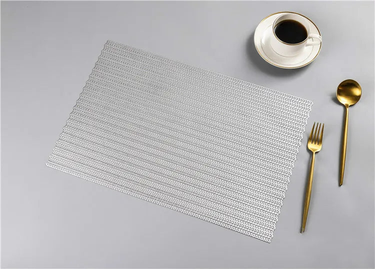 6pc placemats washable vinyl for dining table durable table mat