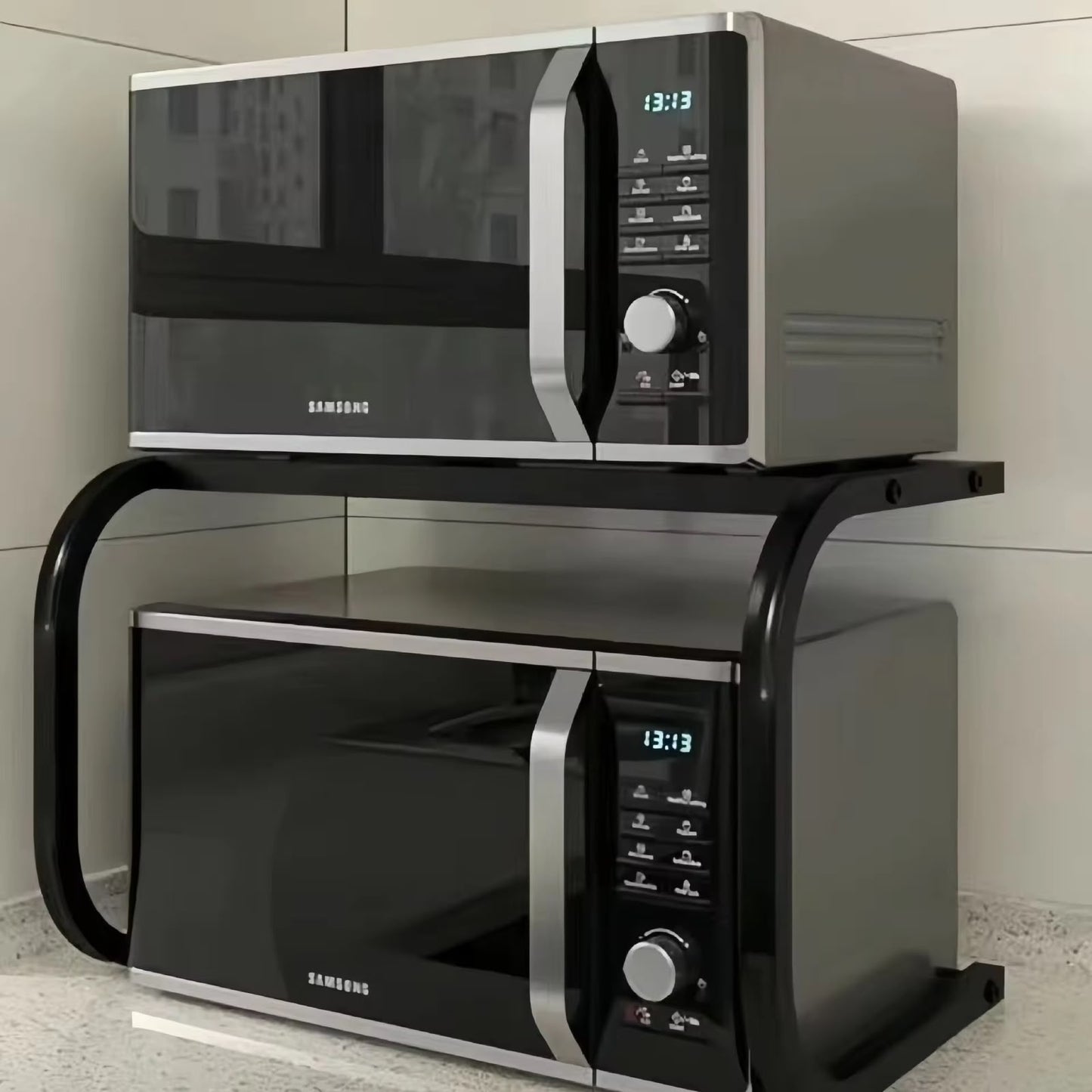 *1 Tier Metallic Microwave organizer shelf / Stand