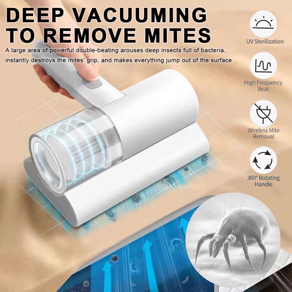 Mite Removal Machine Handheld Vacuum Cleaner /10kPA UV Cordless Mite Removal Instrument Carpet Bed ,Pillow,sofa Cleaning Machine