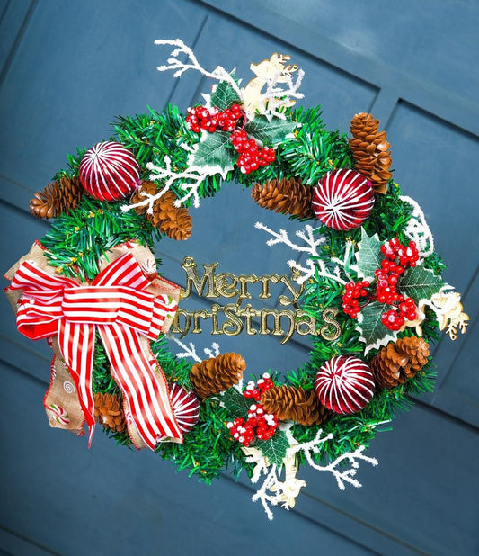 42CM FRONT DOOR CHRISTMAS WREATH