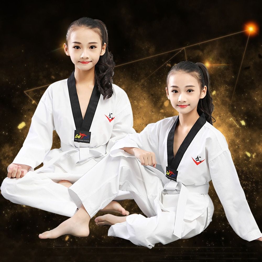 Kids Professional Taekwondo costume(Black stripe