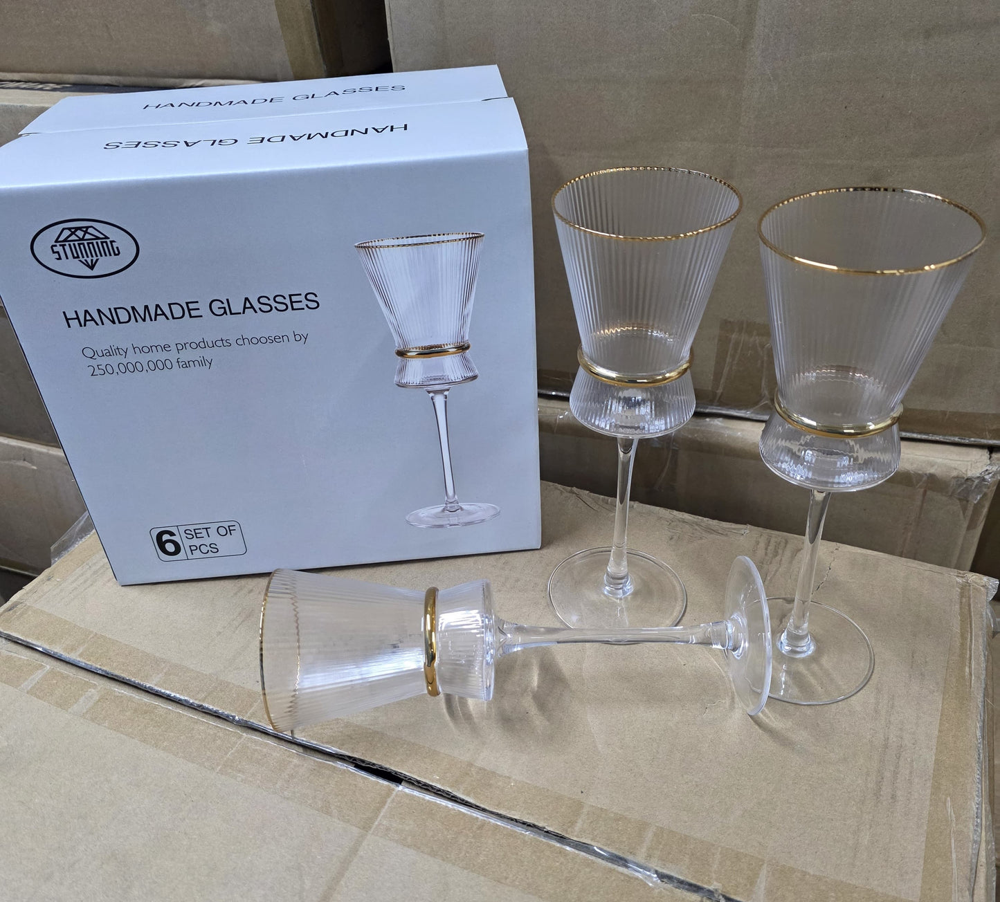 Elegant  Crystal Wine Glass and Champagne Glass flutes