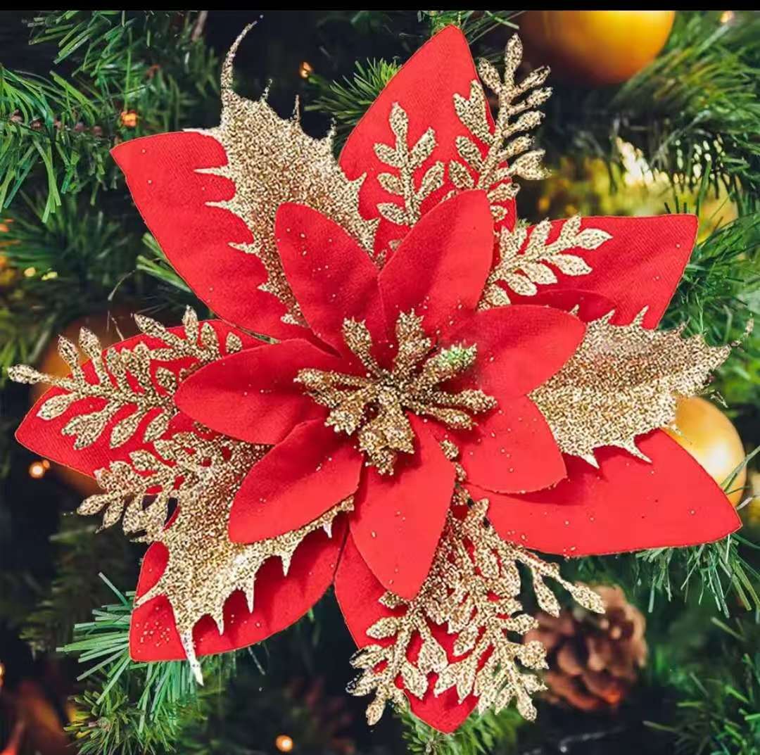 3Pcs Christmas Flower Decor
