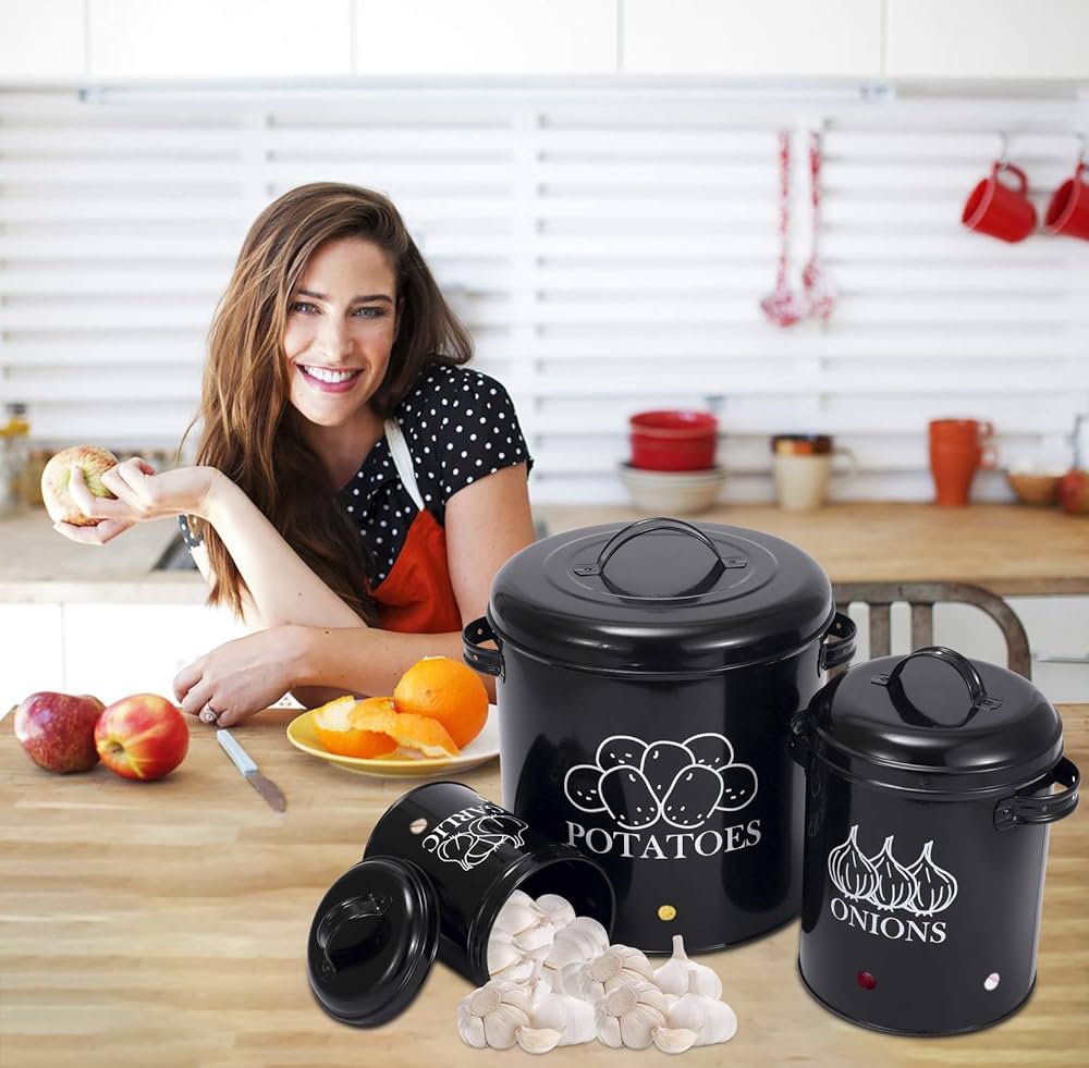 Potato, onion, garlic 3in1 perforated storage bins