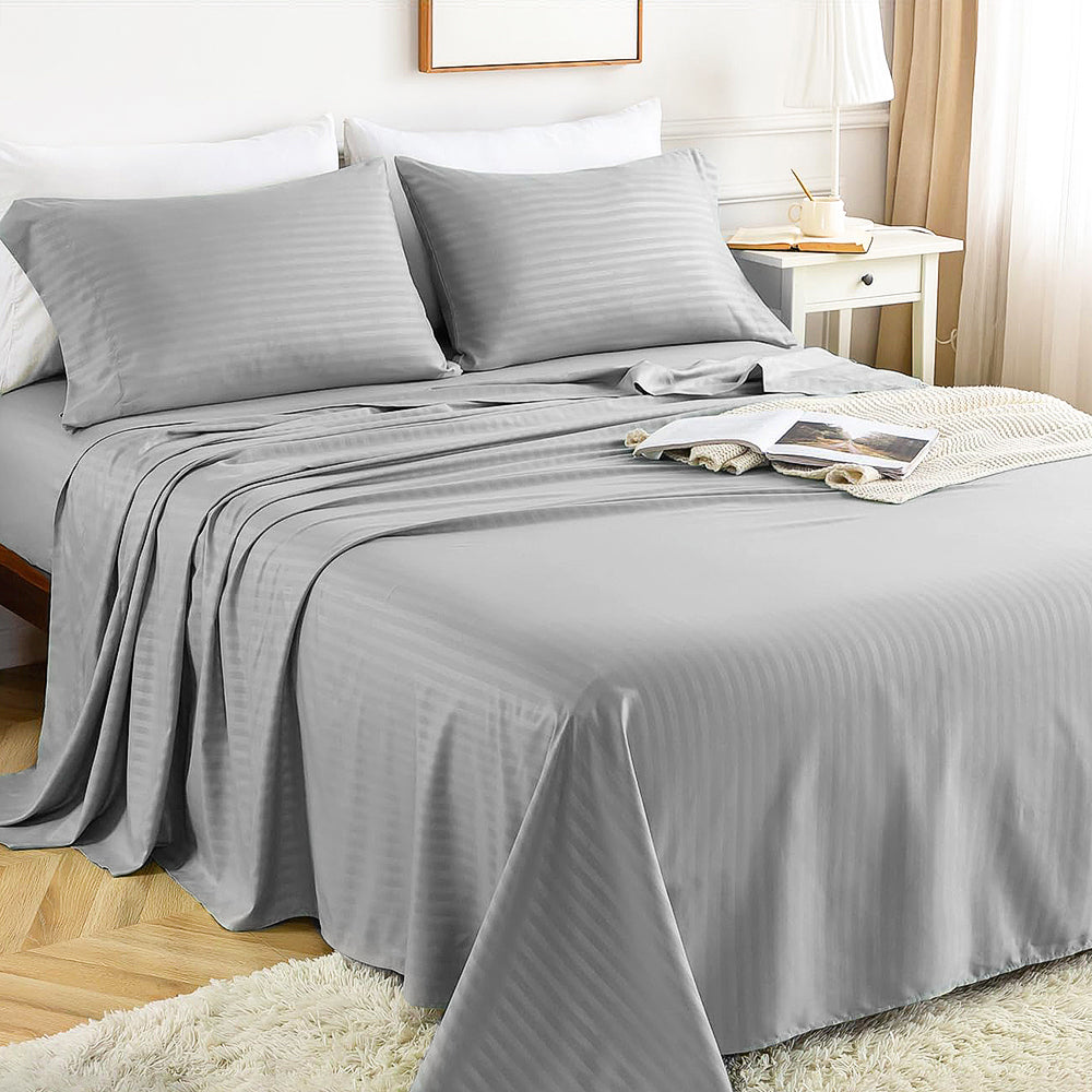 Cotton striped bedsheets set
