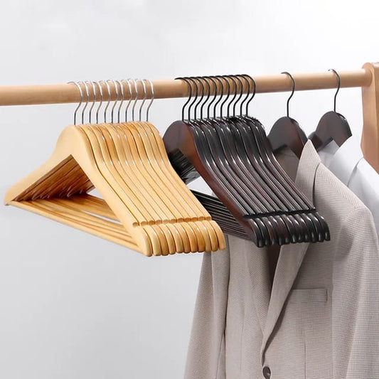 Wooden clothes hanger