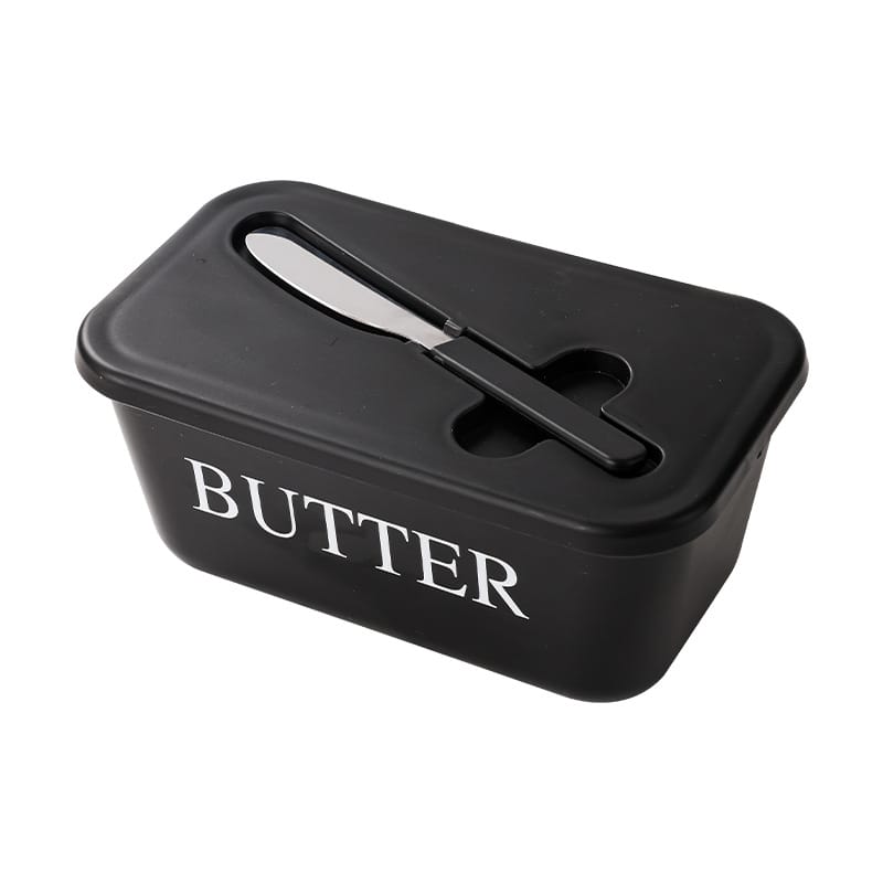 Butter storage box with knife and lid