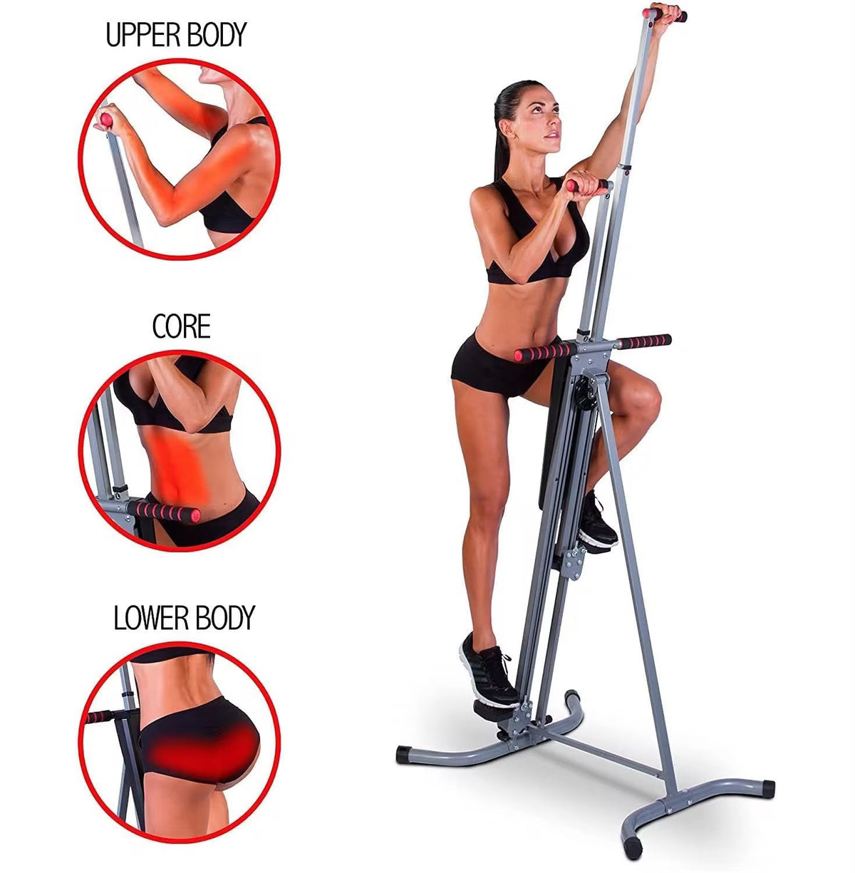 Maxi Climber vertical climbing exercise machine designed for a full-body, low-impact cardio workout.