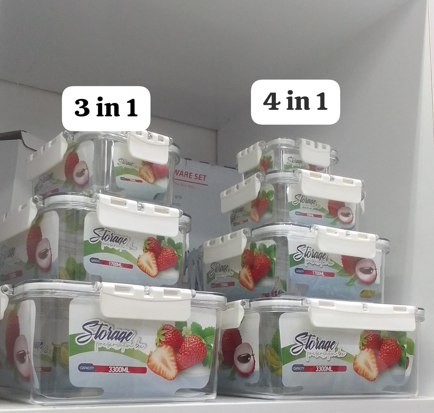 Transparent Airtight Pantry Boxes Multigrain Sealed Cans,Food Storage, Kitchen Refrigerator With Lid Fresh lock
