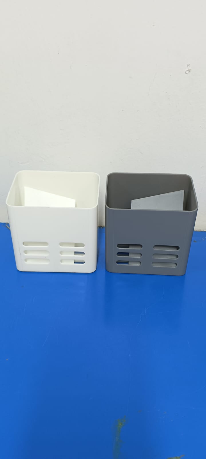 Punch free toothbrush/paste storage box