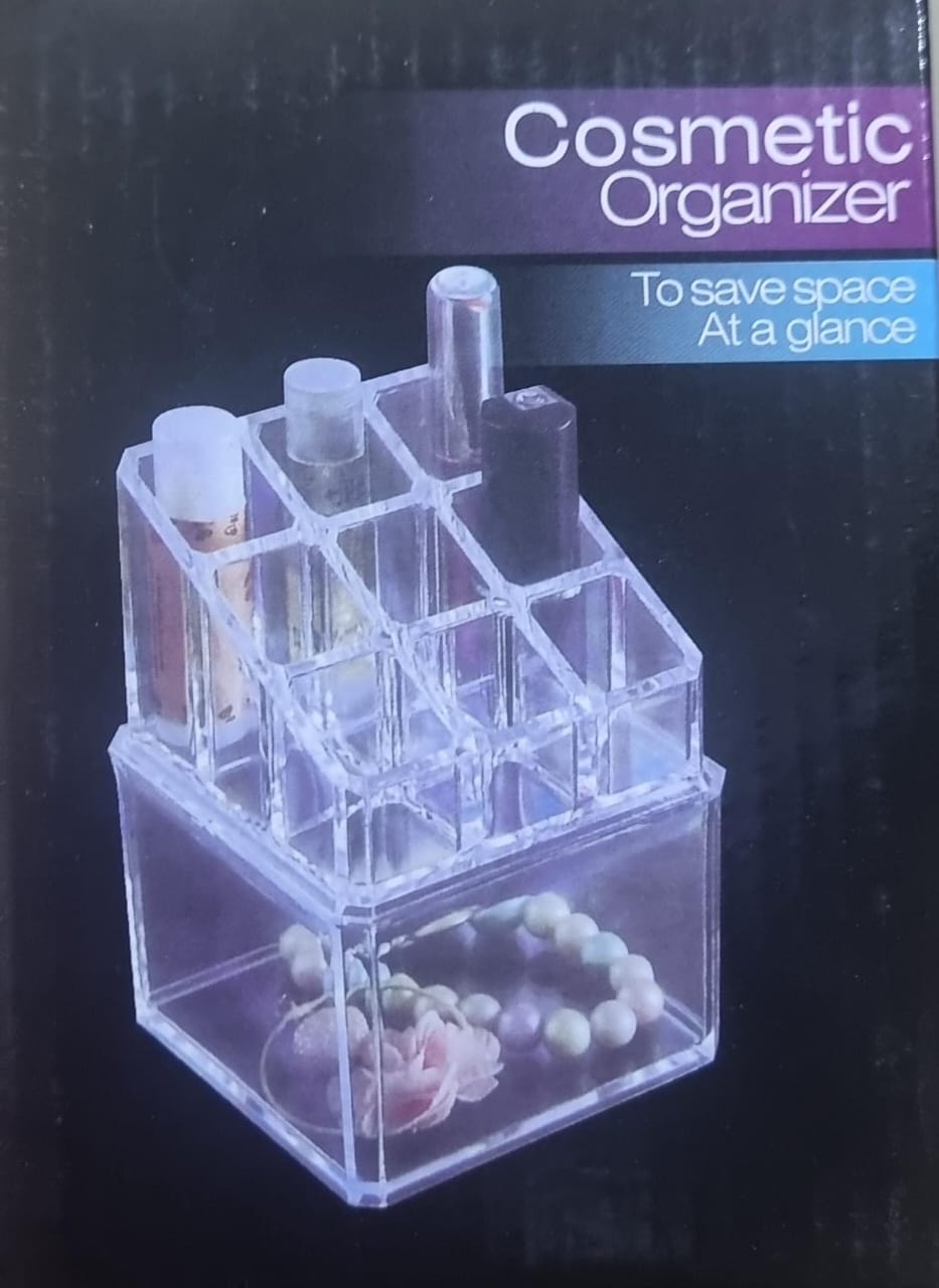 9 grid 2 layer acrylic cosmetics organizer