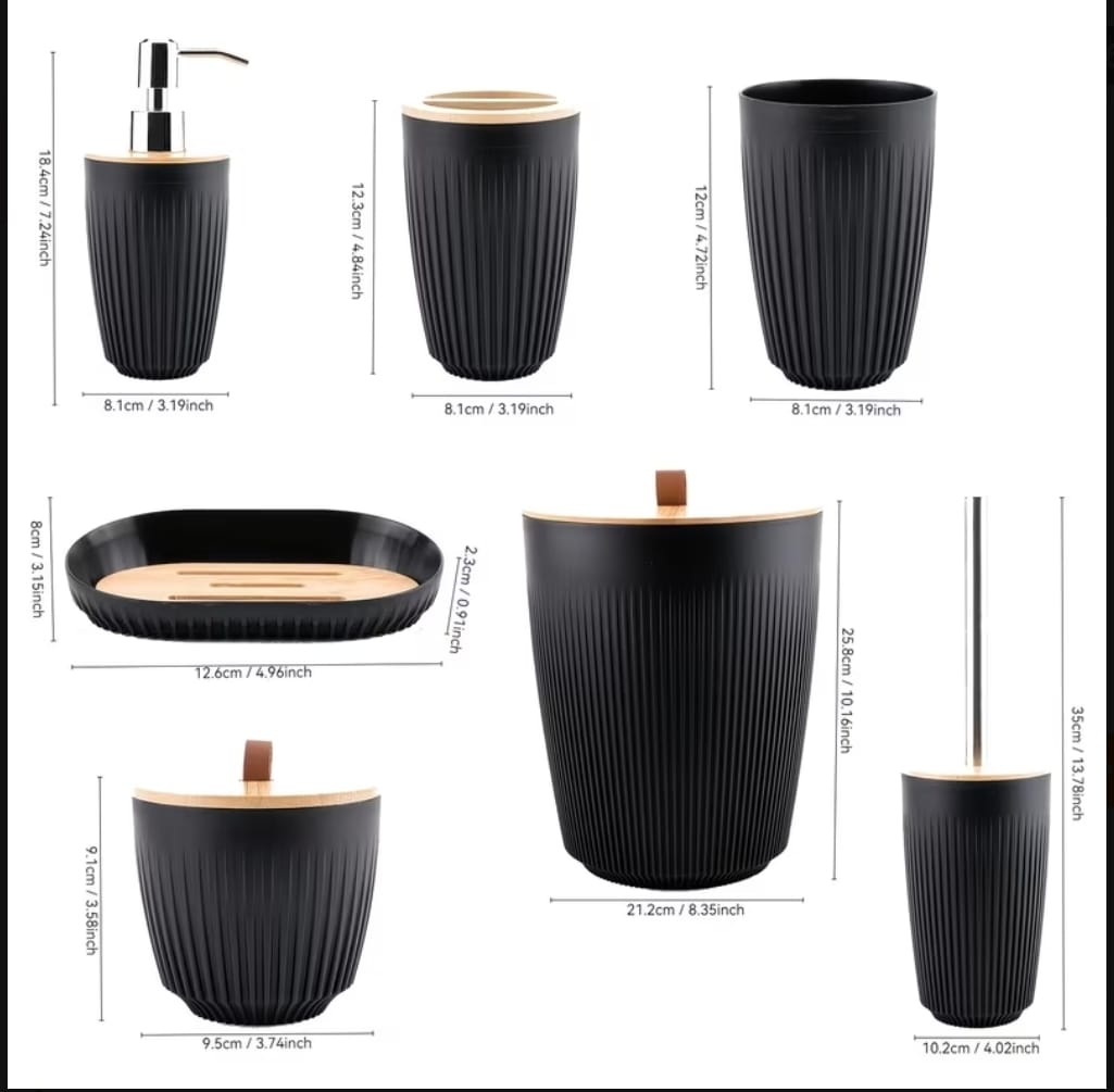 7 in 1 bathroom accessories set