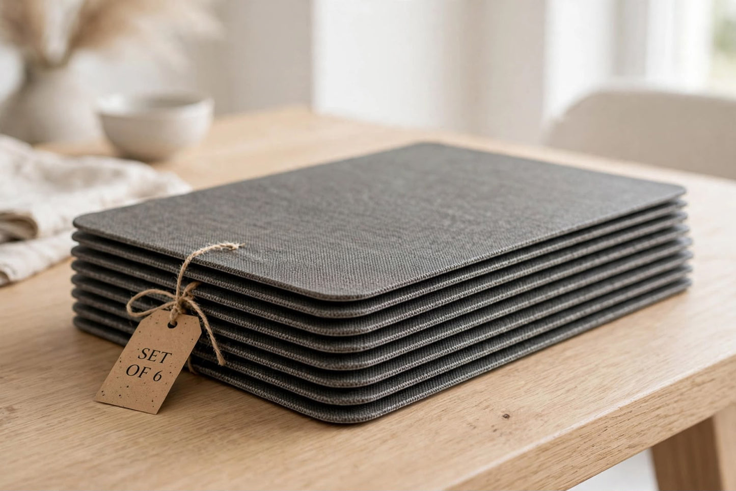 Linen Look wipeable placemats/tablemats