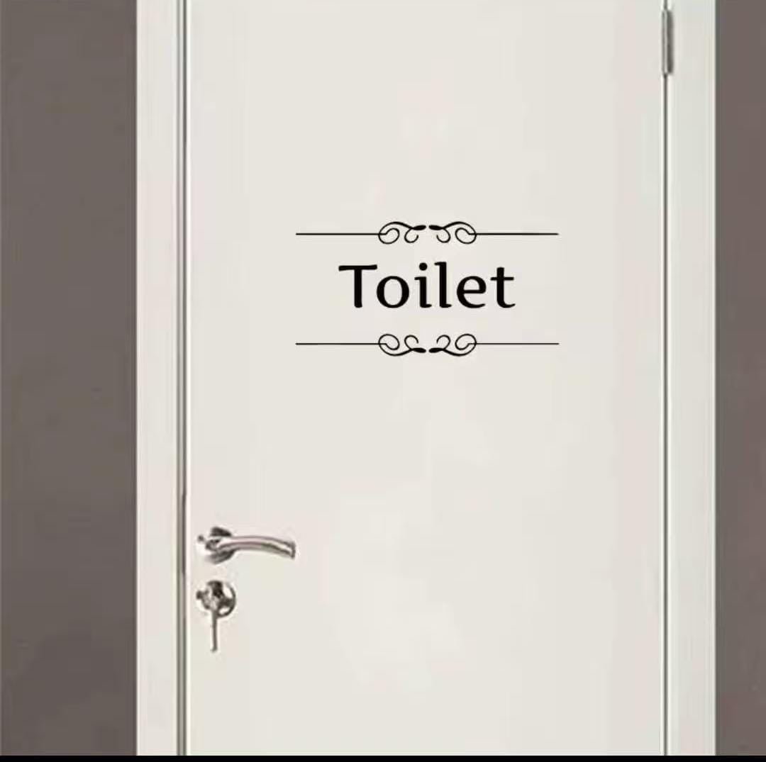 Rest Room/Cloak Room 
Toilet rules funny message DIY peel stickers